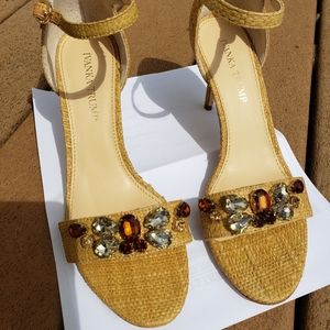 Rhinestone high heel sandals size 8M